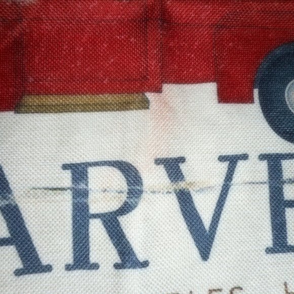 New Thanksgiving Fall Truck Pillow Cover w DEFECT - Picture 4 of 7